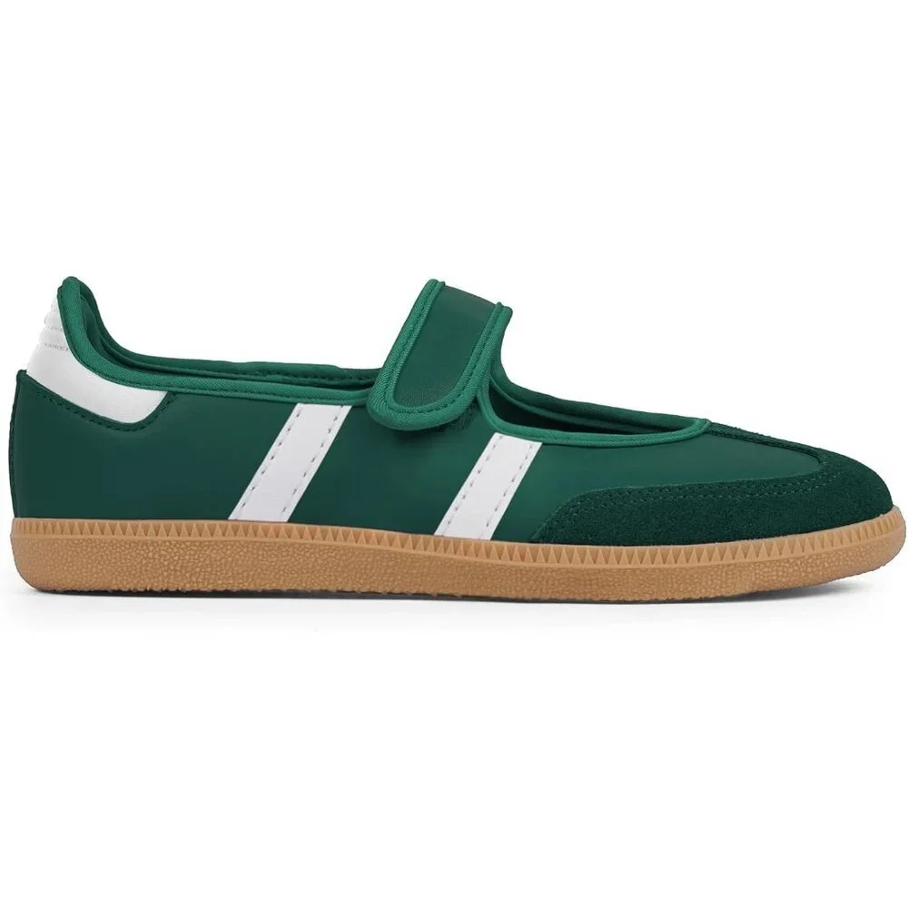 Women's Green Comfortable Casual Lightweight Slip On Footwear Retro Sneakers - Picture 1 of 8